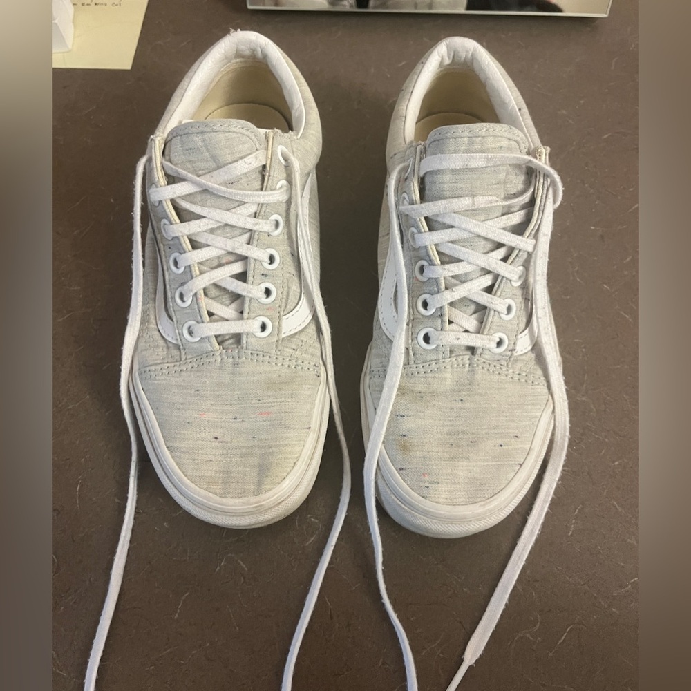 Grey Vans with confetti specs
